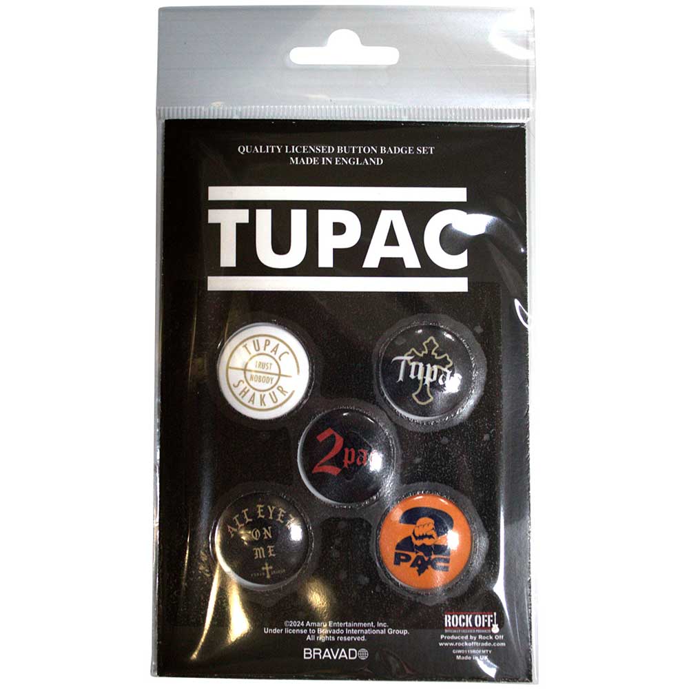 Tupac Button Badge Pack: All Eyez On Me