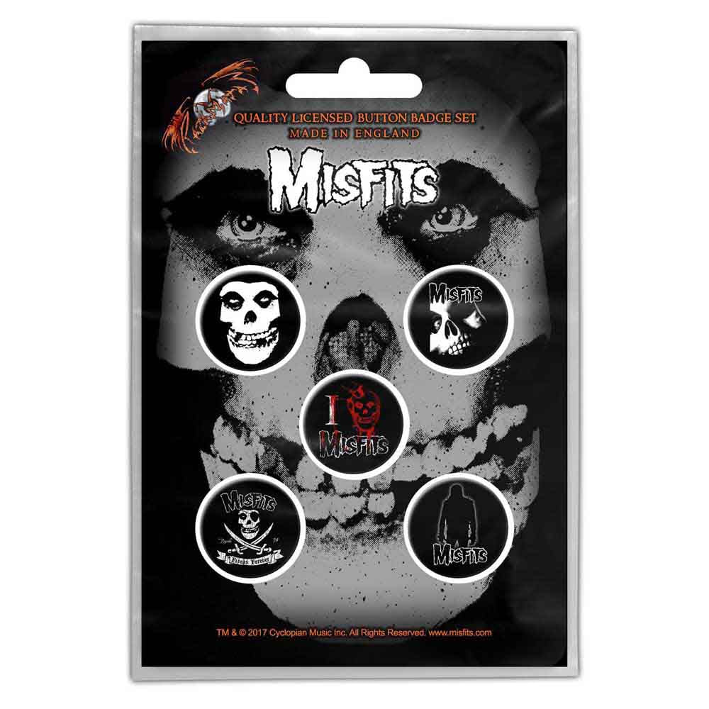 Misfits Button Badge Pack: Skull