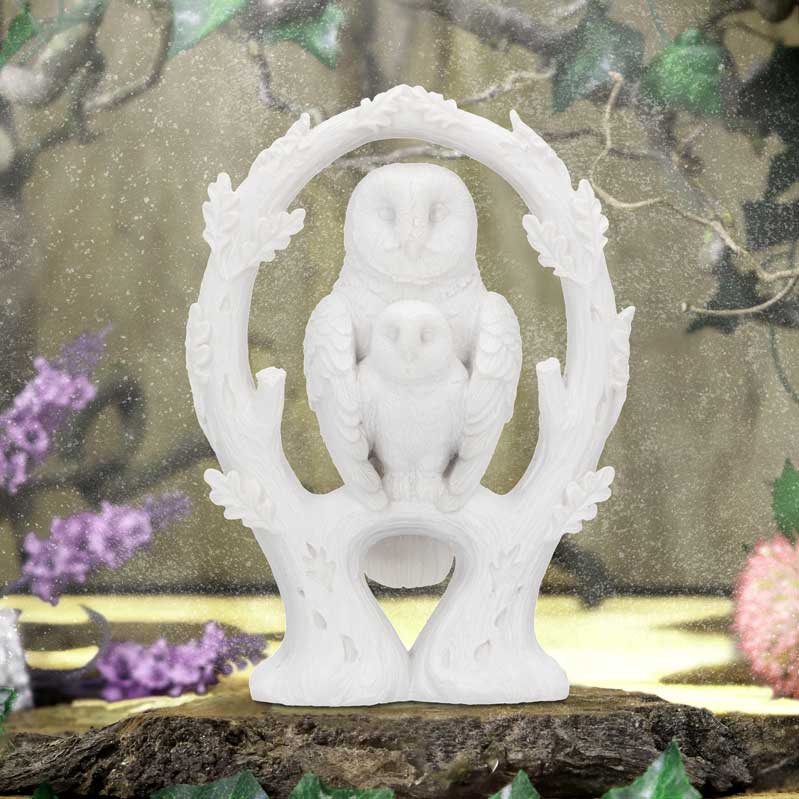 Embrace White Owl Figurine