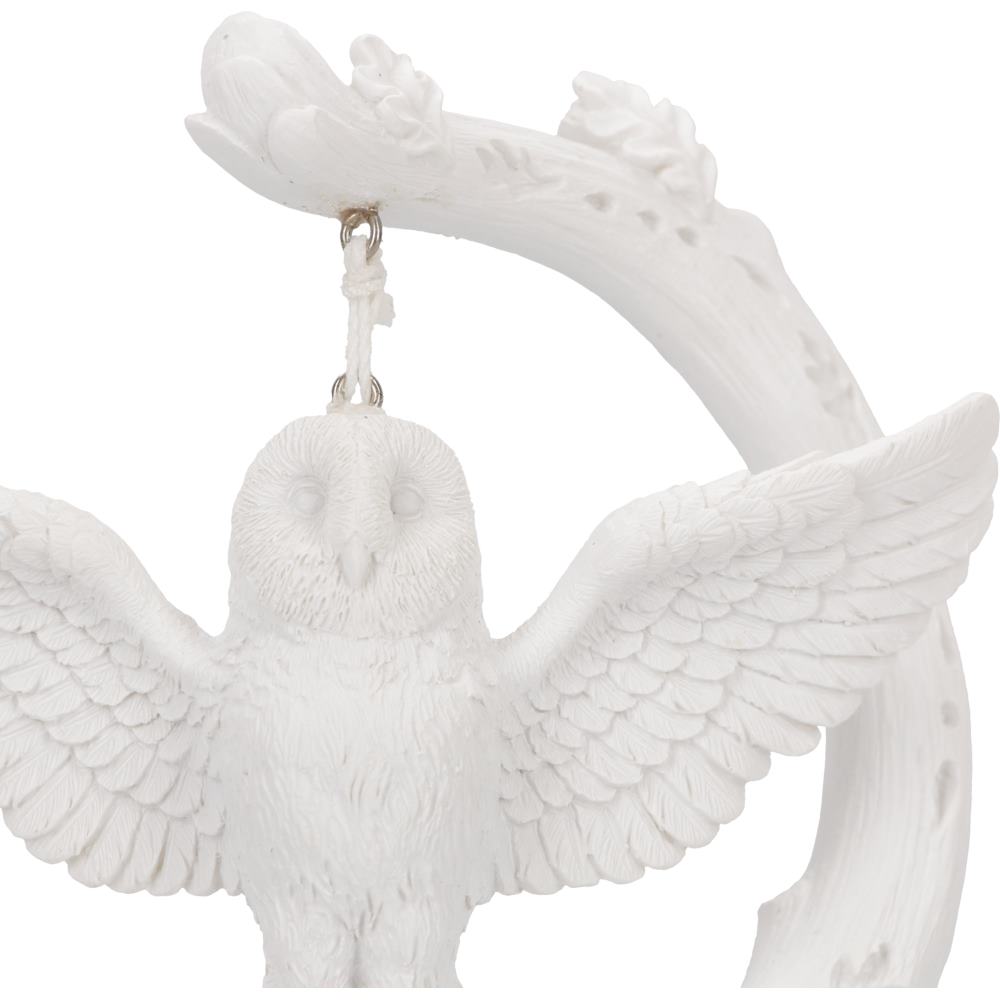 Flight White Owl Figurine