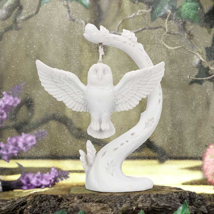 Flight White Owl Figurine